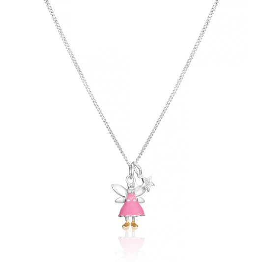 My First Diamond Pink Fairy Necklace