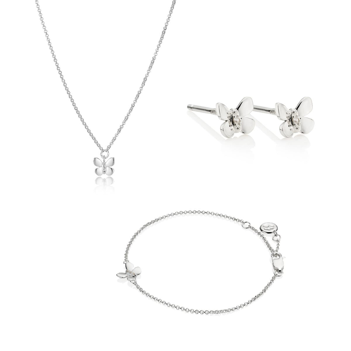 White Topaz Monarch Butterfly Gift Set Ñ Sterling Silver Molly