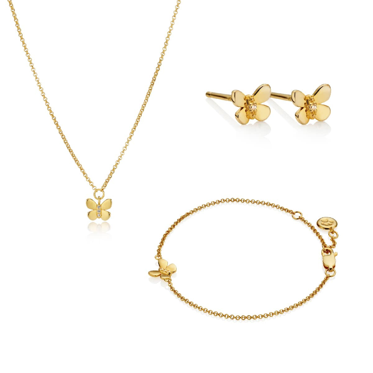 Monarch Butterfly Children's Gift Set Ñ Gold Plated Molly Brown