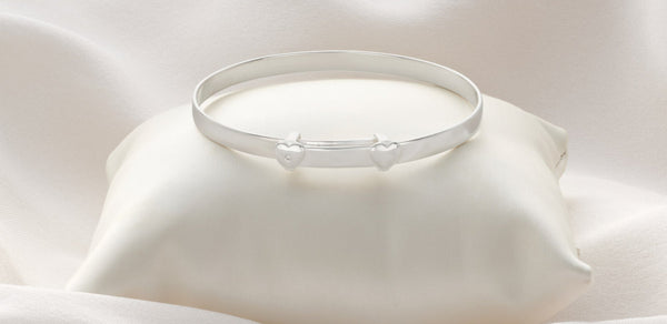 Silver Christening Bangles