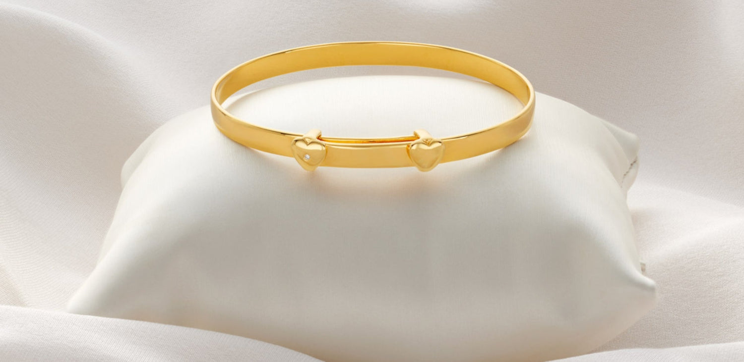Gold Christening Bangles