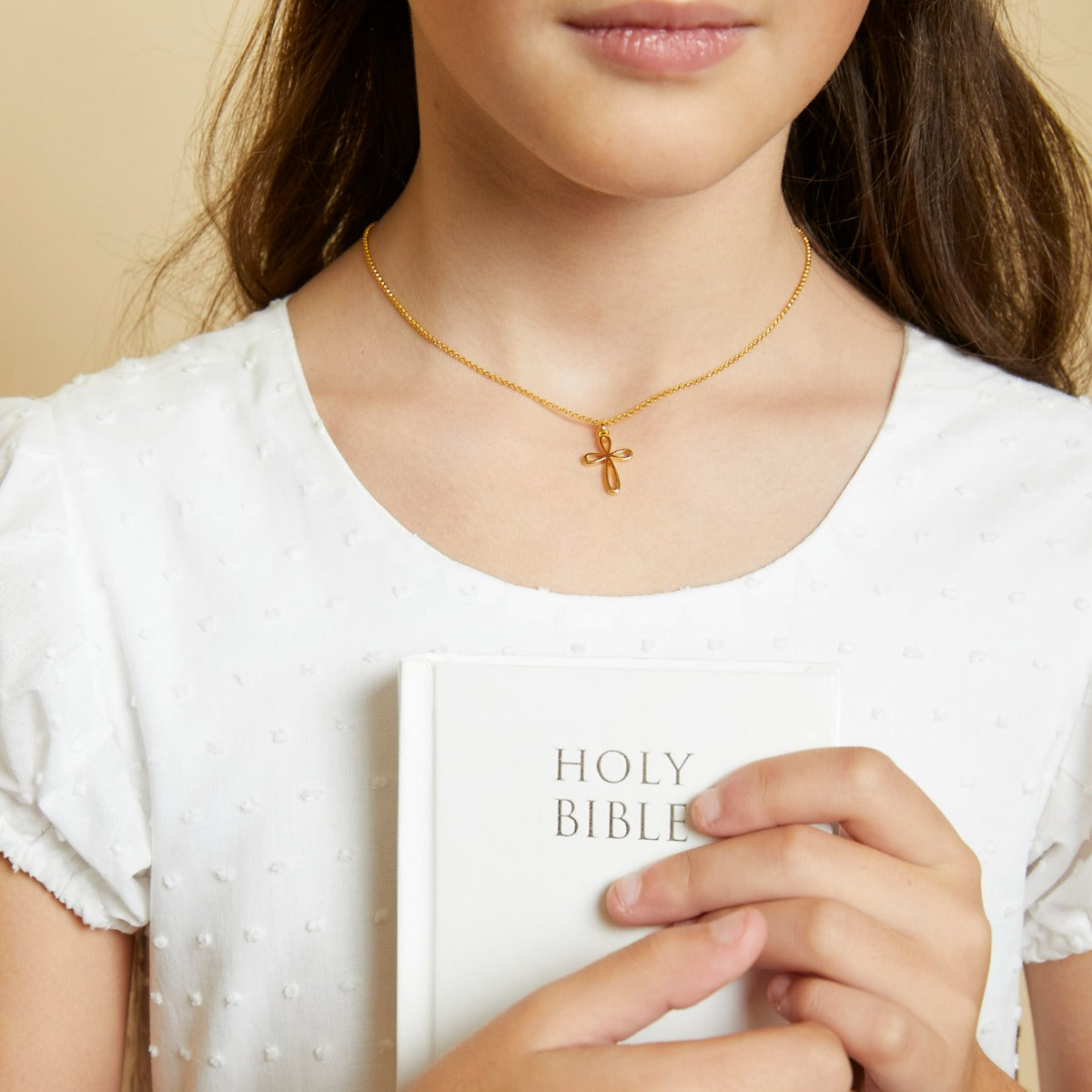 Cherish Signature Cross Necklace - Gold Plated