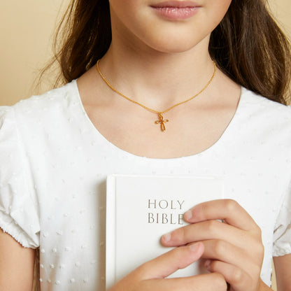 Cherish Signature Cross Necklace - Gold Plated