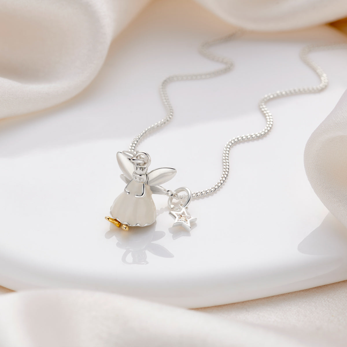 My First Diamond White Fairy Necklace – Molly Brown London
