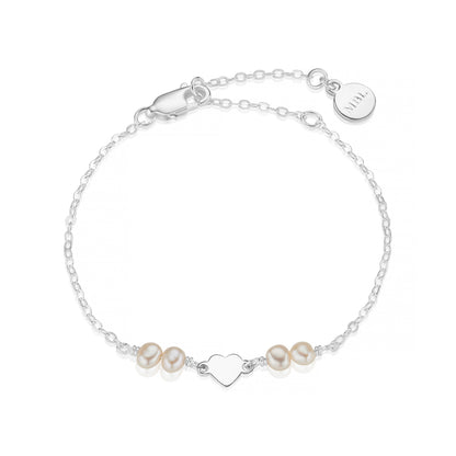 Bobble Belle Pearl and Heart Bracelet