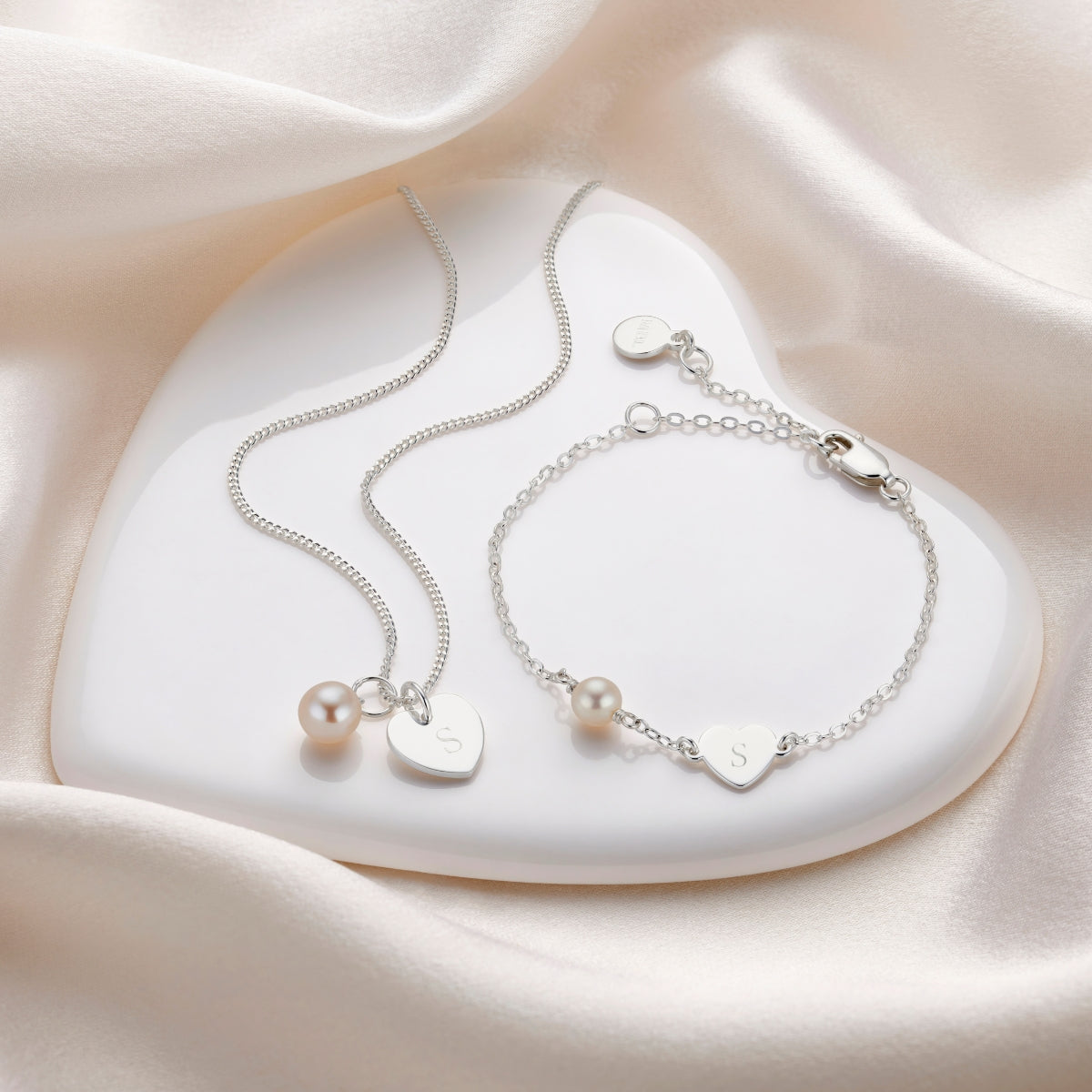 Personalised My First Pearl Heart Gift Set