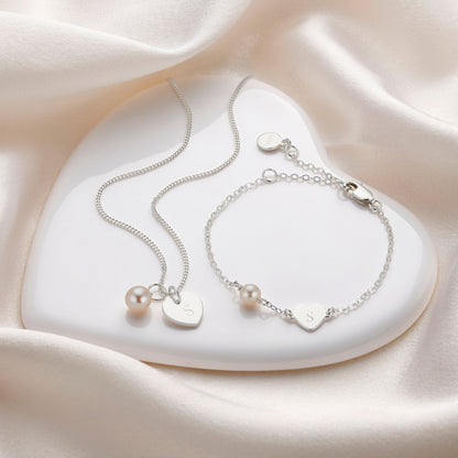 Personalised My First Pearl Heart Gift Set