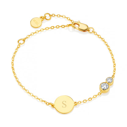 Forever Together Gold Vermeil White Topaz Bracelet Gift Set