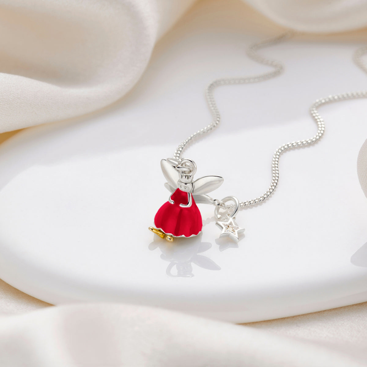 The First Diamond Christmas Fairy Necklace - NSPCC