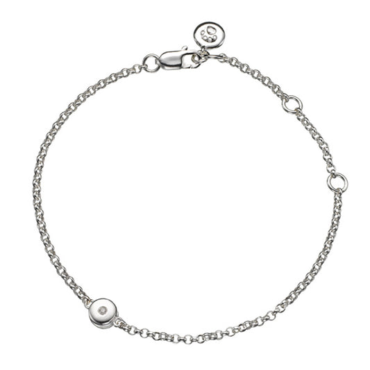 April Birthstone First Diamond Bracelet