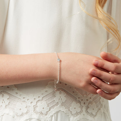 April Birthstone First Diamond Bracelet