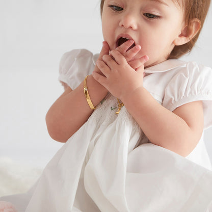 Gold Vermeil Baby's First Pearl Christening Bracelet