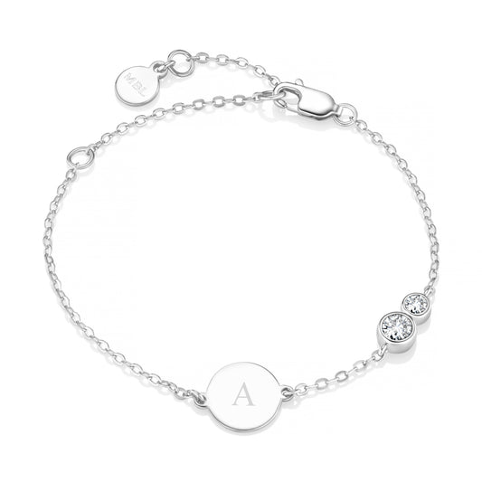 Forever Together White Topaz Gemstone Bracelet - Sterling Silver