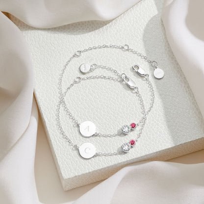 Forever Together Sterling Silver Gemstone Bracelet Gift Set