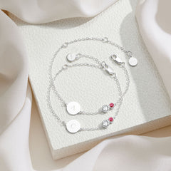 Forever Together Sterling Silver Gemstone Bracelet Gift Set