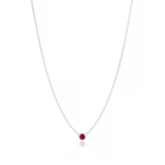 July Birthstone Ruby Necklace