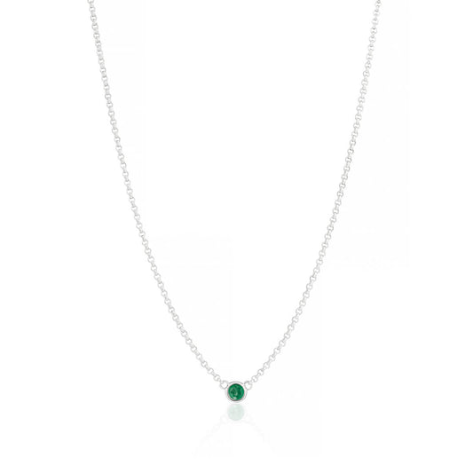 May Birthstone Emerald Necklace