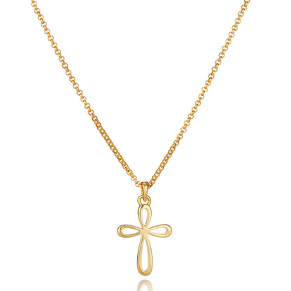 Cherish Signature Cross Necklace - Gold Plated