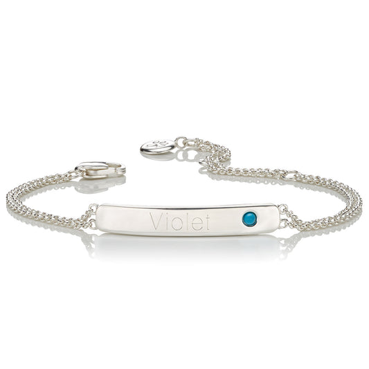 Personalised December Birthstone Turquoise Bracelet