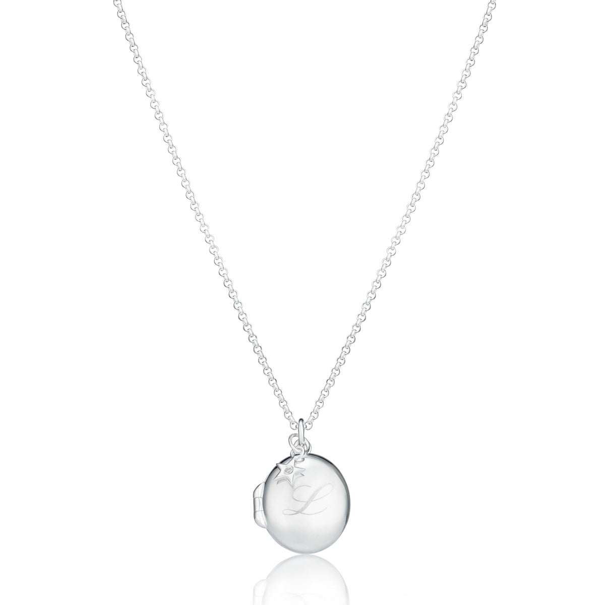 Personalised Secret Message Diamond Locket Necklace