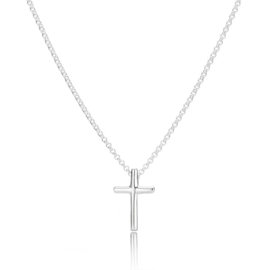 Faith Rounded Cross Pendant Necklace