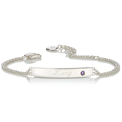 Personalised February Birthstone Amethyst Bracelet