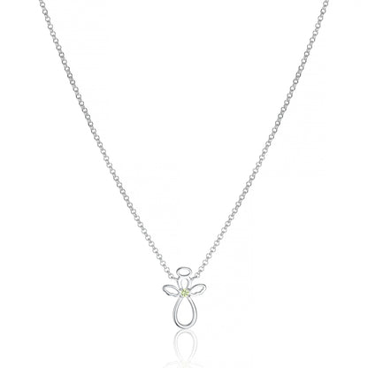 August Birthstone Guardian Angel Peridot Necklace