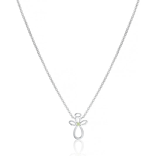 August Birthstone Guardian Angel Peridot Necklace