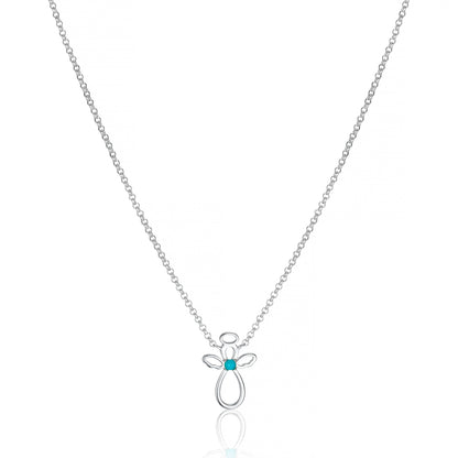 December Birthstone Guardian Angel Turquoise Necklace