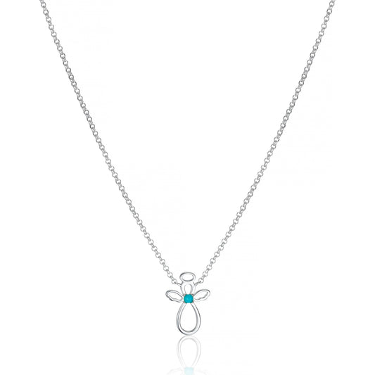 December Birthstone Guardian Angel Turquoise Necklace