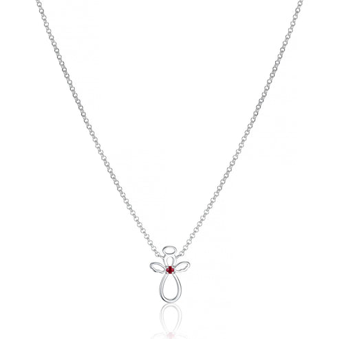 July Birthstone Guardian Angel Ruby Necklace | Molly Brown London