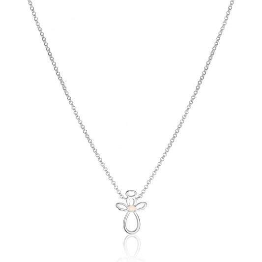 October Birthstone Guardian Angel Opal Necklace