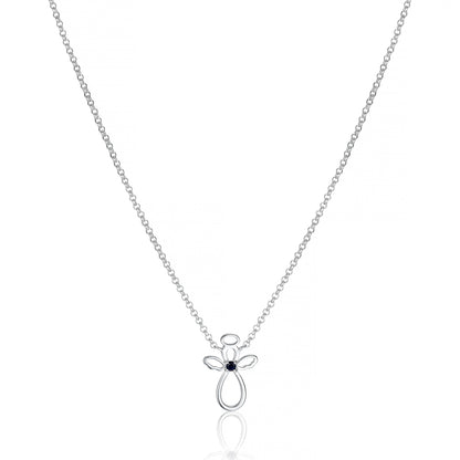 September Birthstone Guardian Angel Sapphire Necklace
