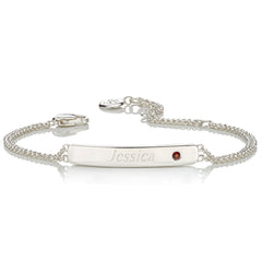 Personalised January Birthstone Garnet Bracelet