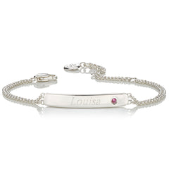Personalised July Birthstone Ruby Bracelet