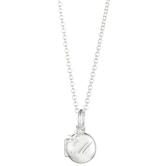 Small Personalised Diamond Locket Necklace