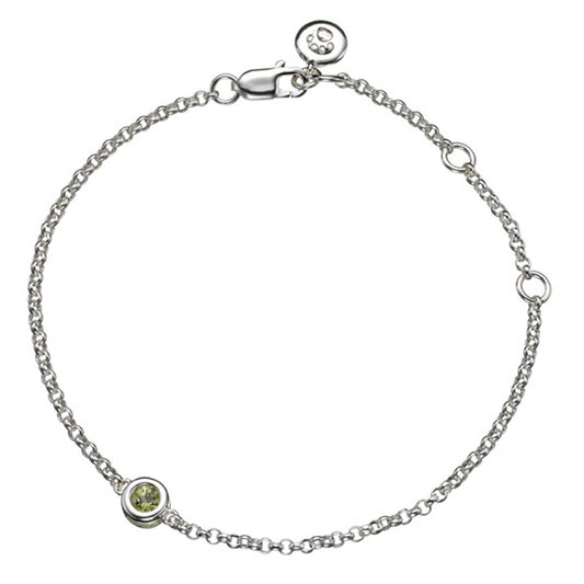 August Birthstone Peridot Bracelet