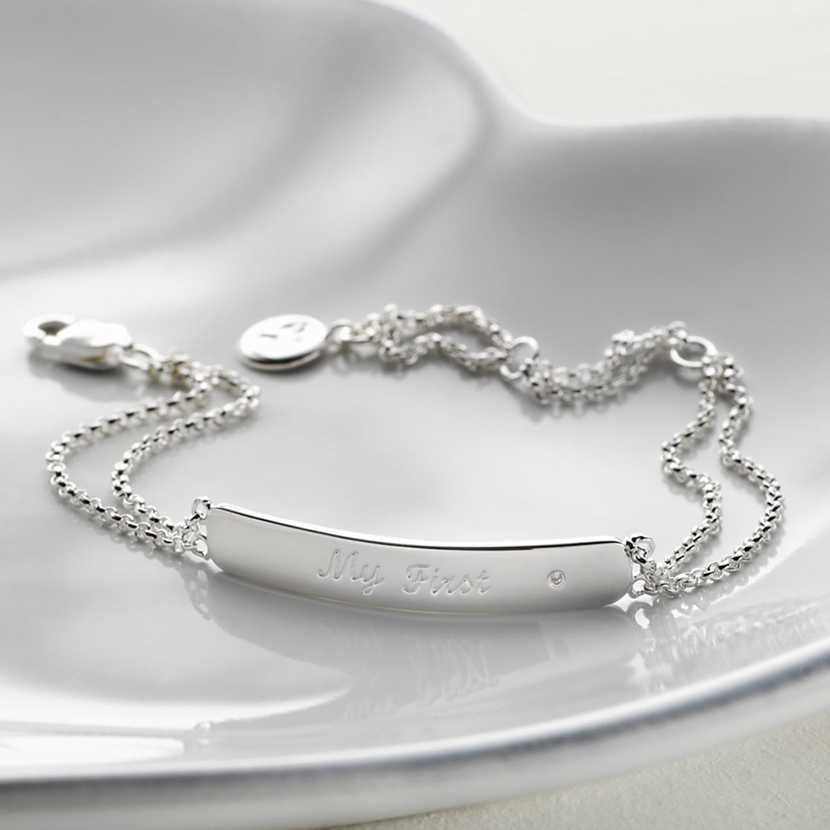 Baby's First Diamond Christening Bracelet
