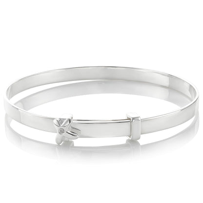My First Diamond Kiss Christening Baby Bangle