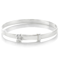 My First Diamond Kiss Christening Baby Bangle