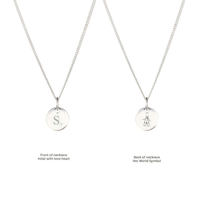 Personalised Her World Necklace - Sterling Silver