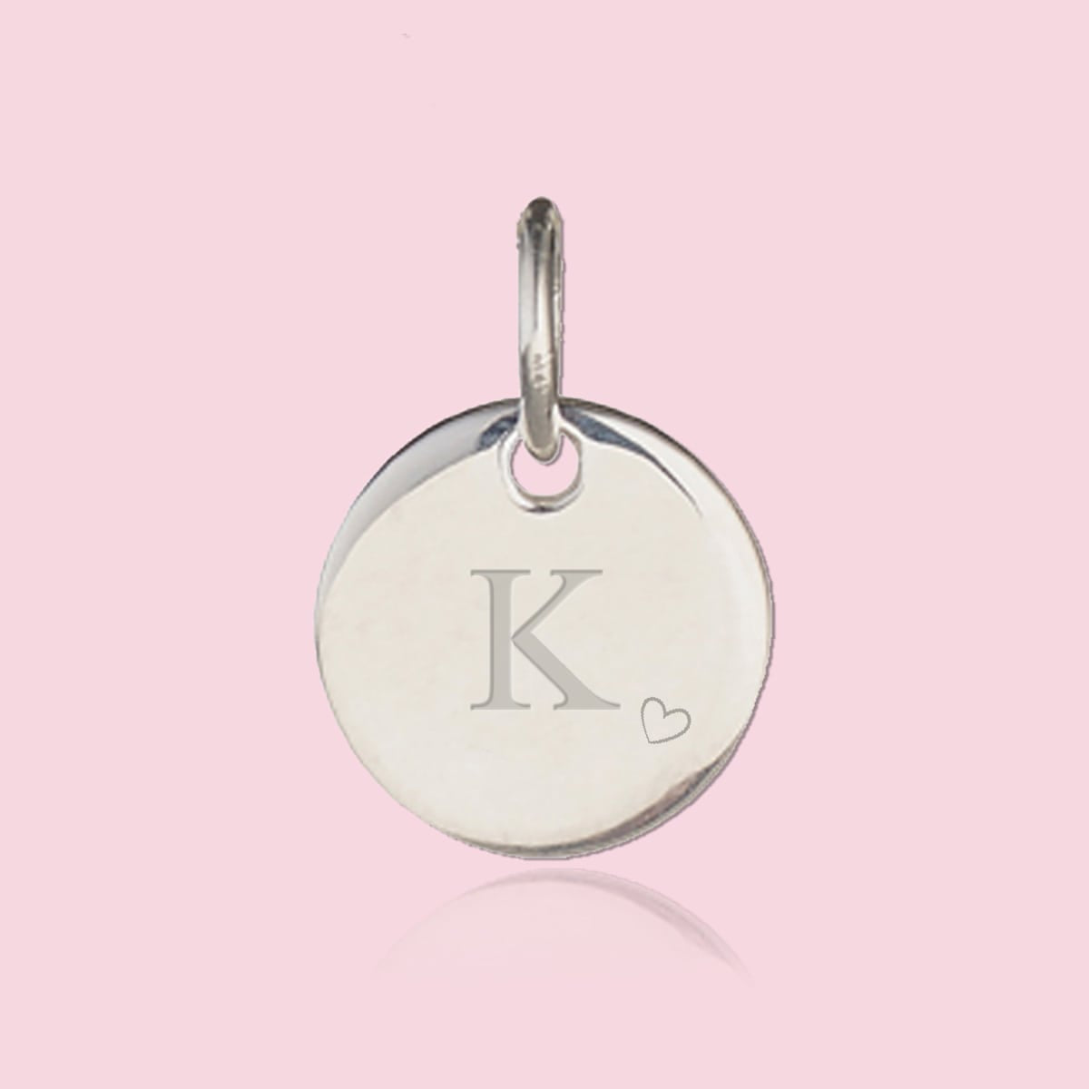 Personalised Her World Disc Charm — Sterling Silver