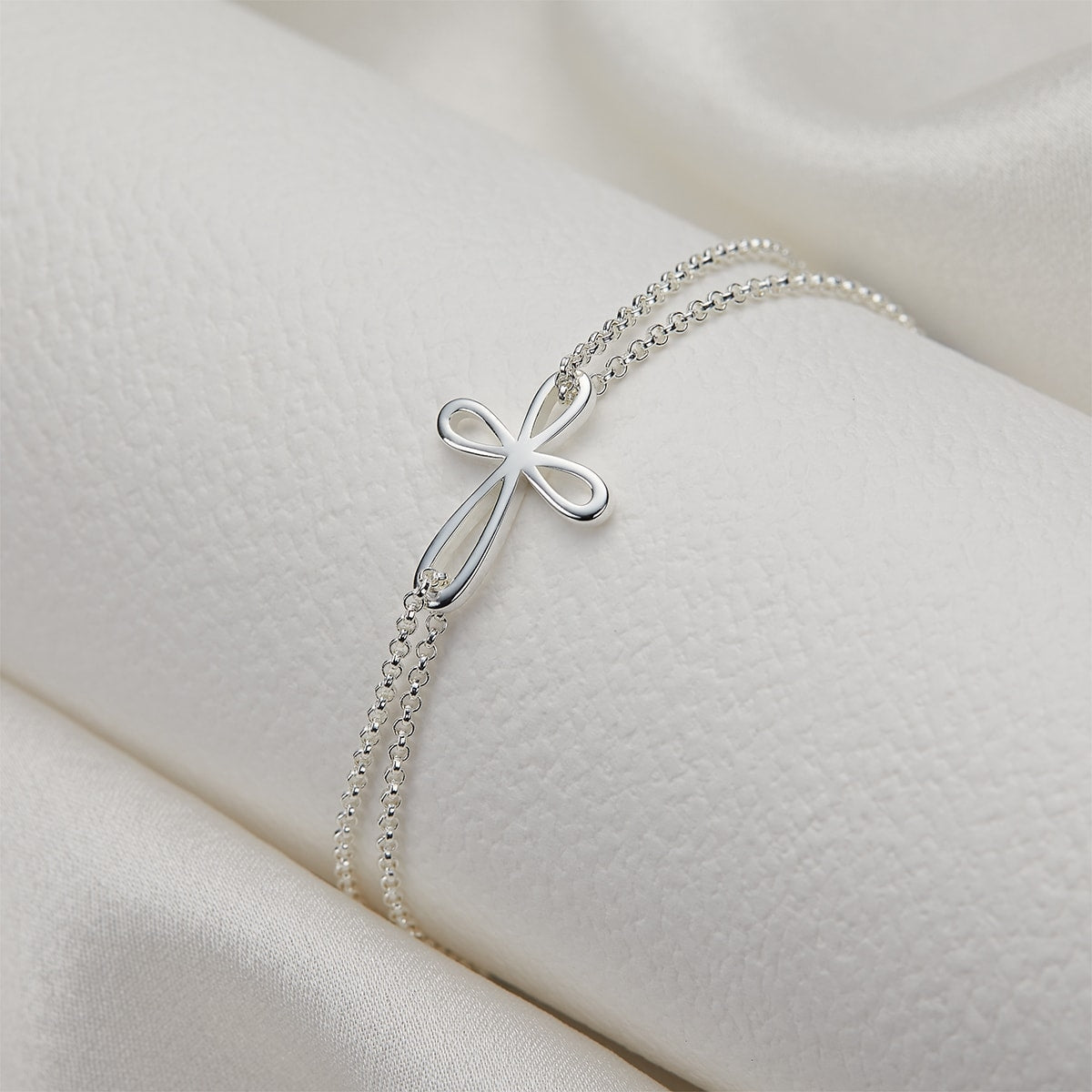 Cherish Cross Bracelet - Sterling Silver