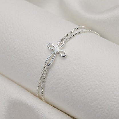 Cherish Cross Bracelet - Sterling Silver