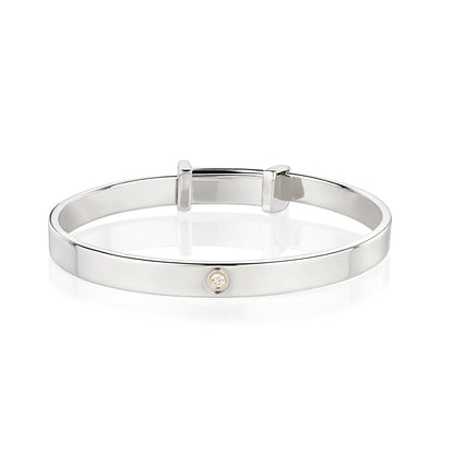 Personalised Forever Diamond Baby Bangle