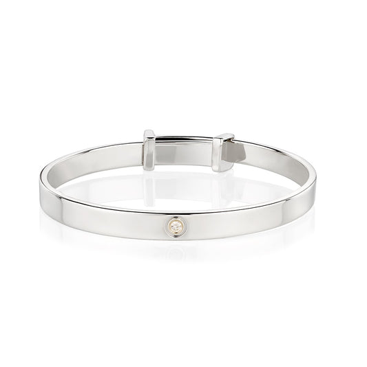 Personalised Forever Diamond Baby Bangle