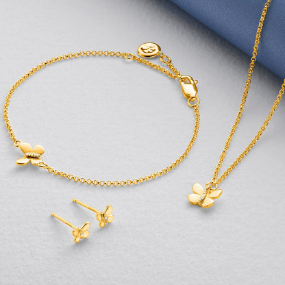Monarch Butterfly Gift Set - Gold Plated