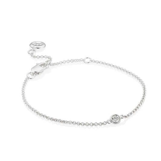 April Birthstone Diamond Bracelet