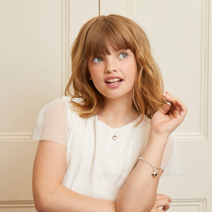 Small Forever Diamond Locket Necklace - Sterling Silver