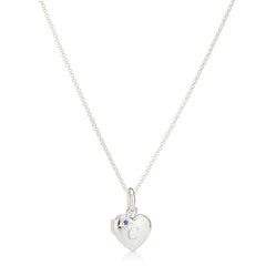 Personalised September Birthstone Sapphire Locket Necklace